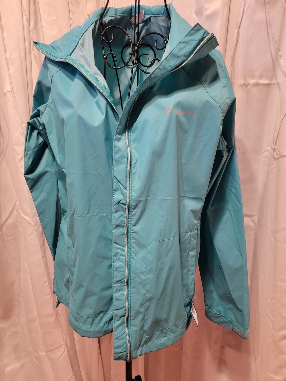 Columbia Light Blue Rain Jacket